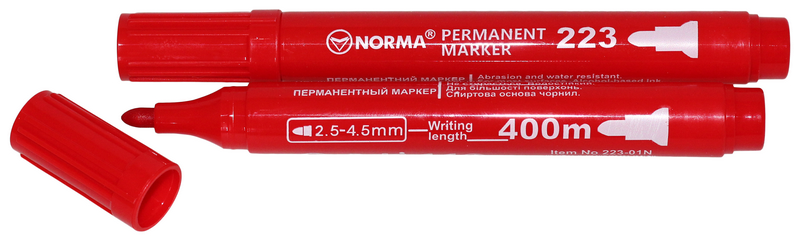 Маркер NORMA перманентний (223-01N), червоний